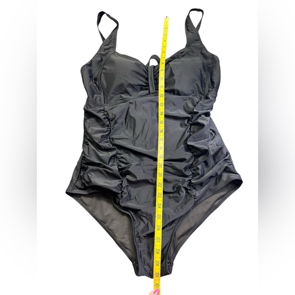 DACI retro cross front tummy control full bottom coverage one piece swimsuit NWT - Picture 6 of 9